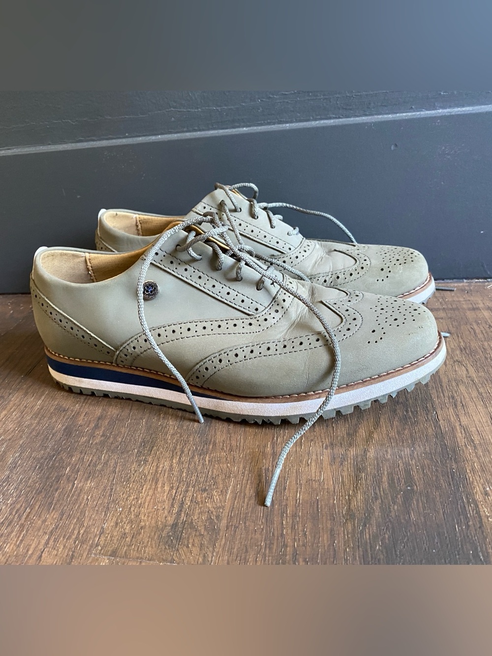 FootJoy Women's Olive Green Wingtip Golf Shoes